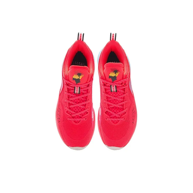 LiNing YuShuai 15 V2 Anti-Slip Wear-Resistant Low-Top Basketball Shoes Fluorescent Flame Red-3