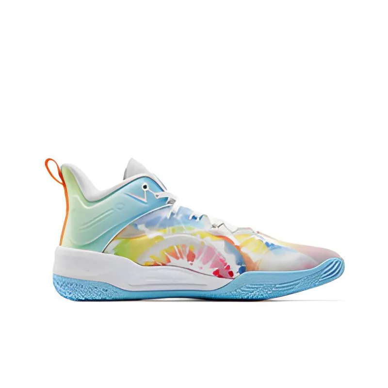 QIAODAN Fang Pro 2 Cushioning Anti Slip And Wear Resistant Mid Top Basketball Shoes Men's Blue White-1