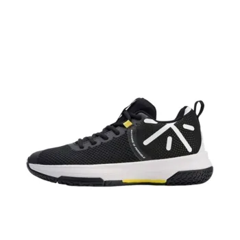 LiNing Non attack Cushioning Low Top Basketball Shoes Men's Black White