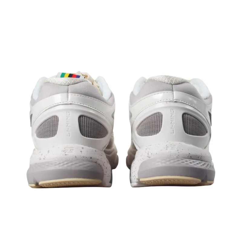 LiNing Furious Rider 3 Cushioning Low Top Basketball Shoes Men's White Gold-3