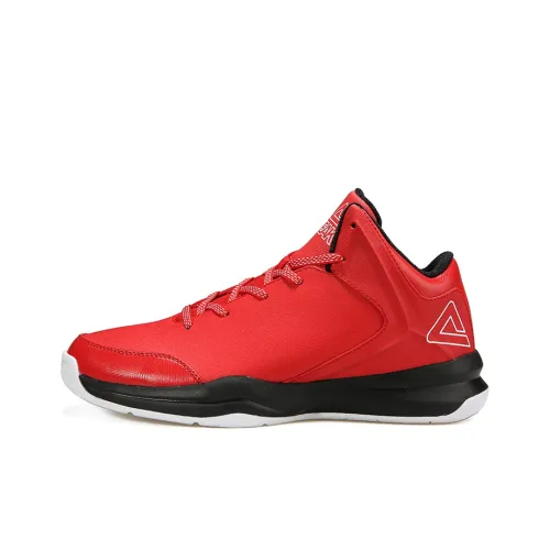 PEAK Basketball Shoes Men Mid-Top Pickle Red