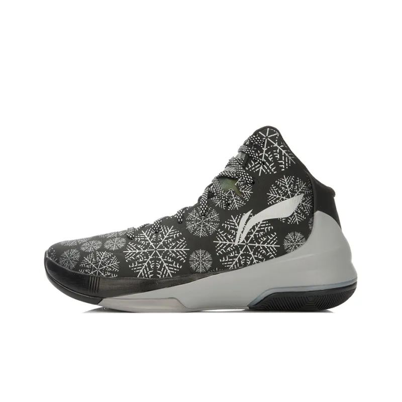 LINING Speed 3 Basketball Shoes Unisex High Top Black/Gray-0
