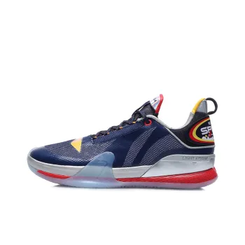 LiNing Blitz 7 Premium Cushioning Anti Slip And Wear Resistant Low Top Basketball Shoes Blue Gray