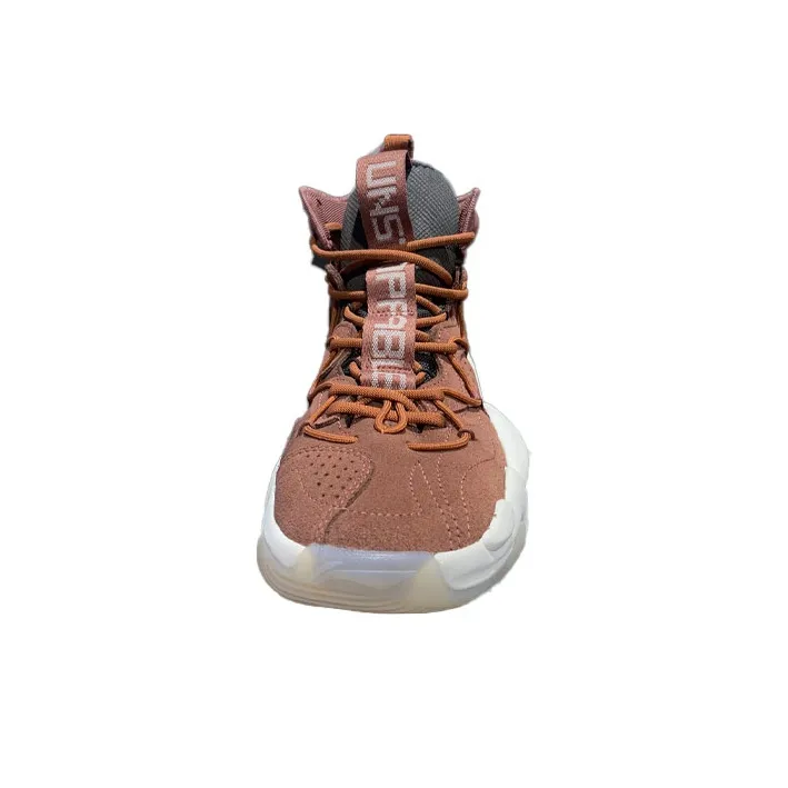 LiNing Power 6 Cushioned Slip Resistant High Top Performance Basketball Shoes Men's Muddy Gray Brown-3