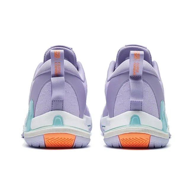 XTEP Melee 1 Basketball Shoes Men Low Top Lavender/Sail White-4