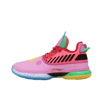 LiNing WOW 7 Way Of Wade 7 Non slip Lightweight Low Top Basketball Shoes Women's Pink Youth Edition
