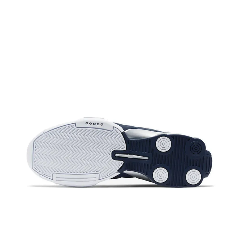 Nike Shox BB4 White Silver Navy-4