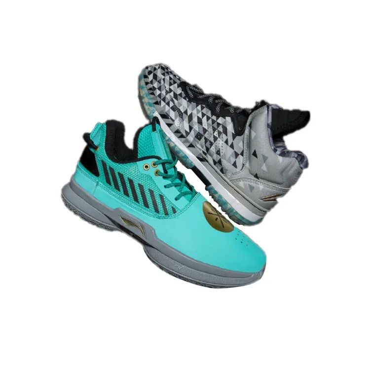 LiNing Way Of Wade Remix 4/6 Anti Slip And Wear Resistant Cushioning Rebound High Top Basketball Shoes Men's Green-1