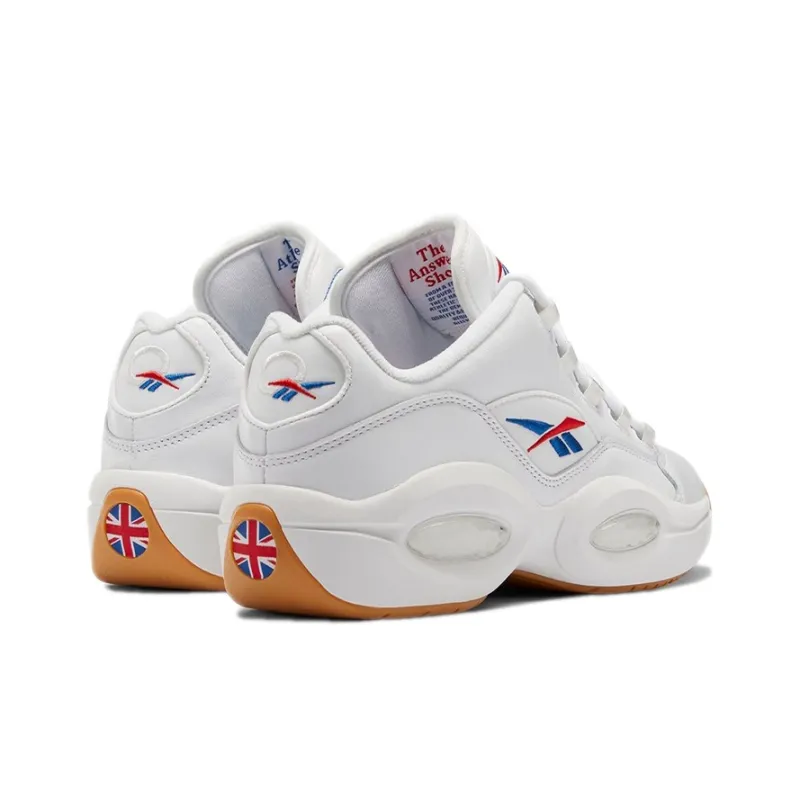 Reebok Question Low 'The Answer's Shoe' Cushioning Anti Slip And Wear Resistant Low Top Basketball Shoes Unisex White-3