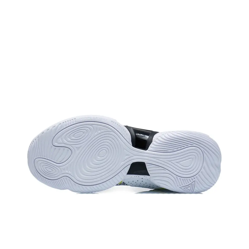 LiNing Power Cushioning Anti-Slip And Wear-Resistant Mid-Top Performance Basketball Shoes White Black Multicolor-4
