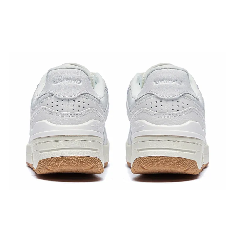 LiNing RSR 101䨻 Anti-Slip And Wear-Resistant Lightweight Low-Top Skateboard Shoes Women's Mist White-3