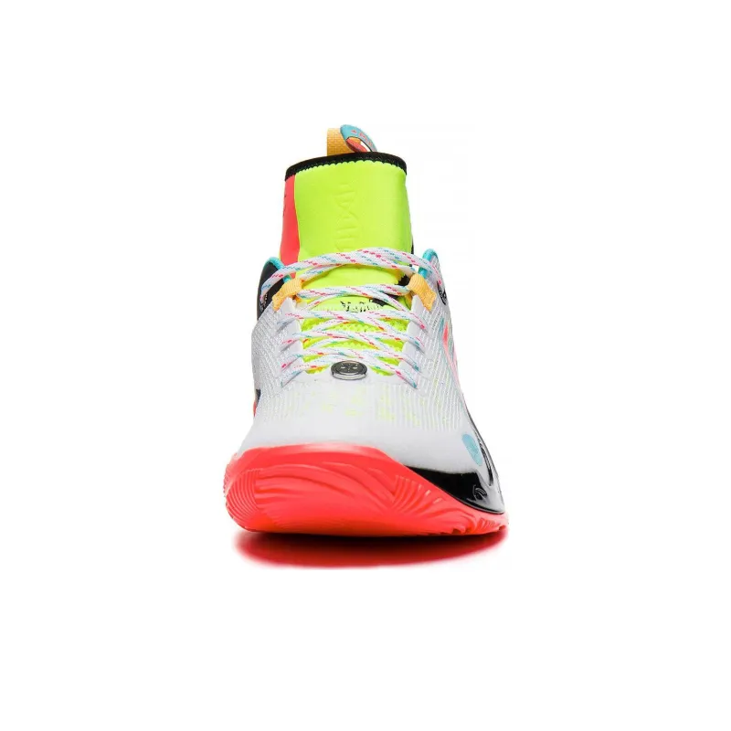LiNing 808 2 ULTRA Ultra Cushioning Anti Slip And Wear Resistant High Top Basketball Shoes White Green Red-3