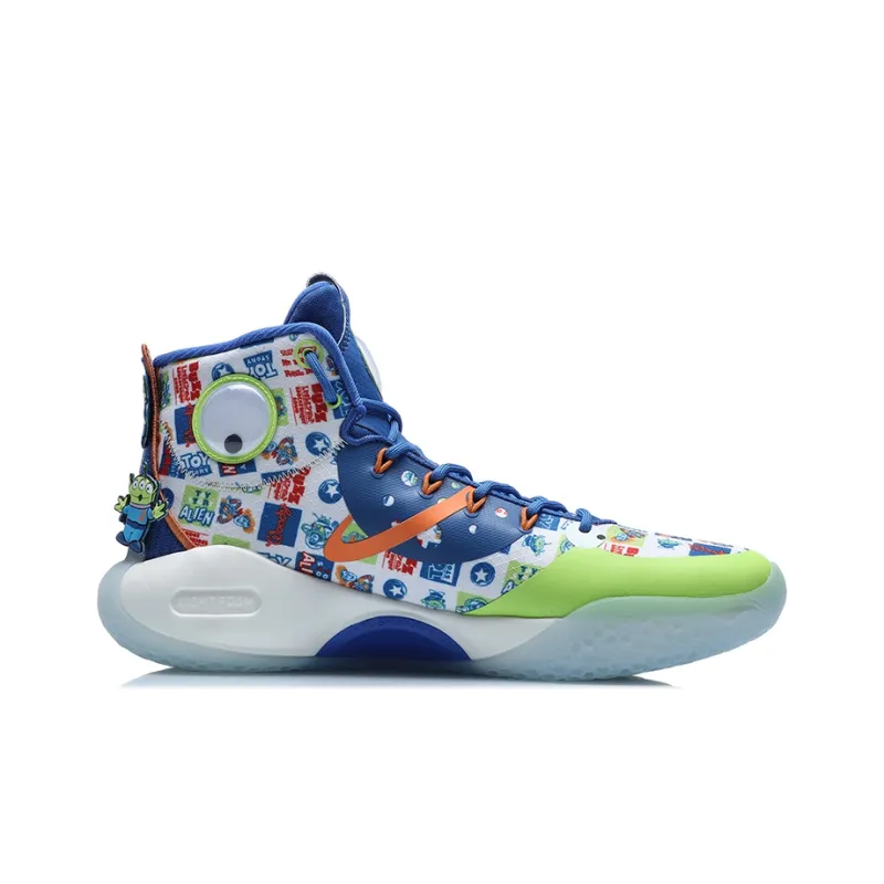 Disney LiNing YuShuai 14 Anti-Slip Wear-Resistant High-Top Basketball Shoes Men's Sea Sapphire Blue-1