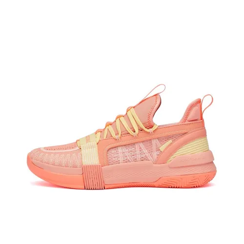 361° Burning War Basketball Shoes Men Low-Top Pink-Orange/Fluorescent Honey Pink