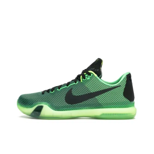 Nike Kobe 10 Basketball Shoes Men Low-Top Poison Green/Red Cedar/Green