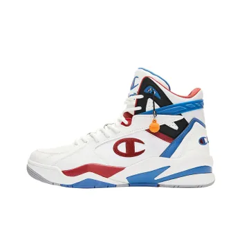 Champion Champ '95Rice High High-Top Basketball Shoes Men's White Blue