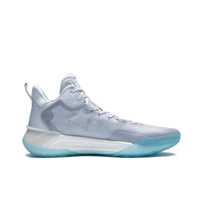 LiNing Liren 3 Glacier Abrasion Resistant Breathable Mid Top Basketball Shoes Men's Light Frost Blue-1