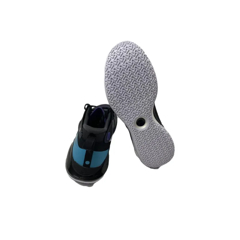 LiNing YuShuai 15 Boom Anti Slip Wear Resistant Mid Top Basketball Shoes Men's Black Blue PE Sponsor Edition-3