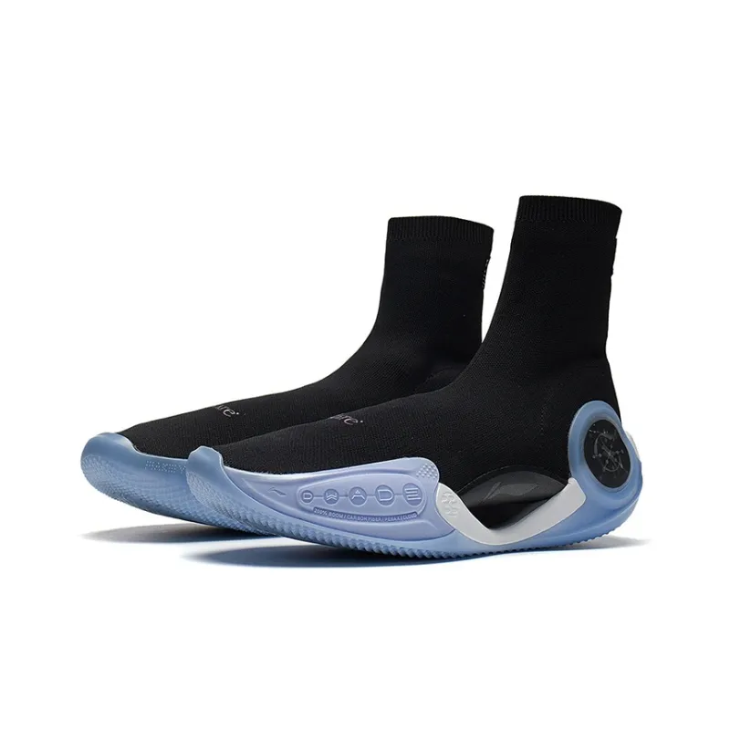 LINING WOW 9 Basketball Shoes Men High Top Black-2