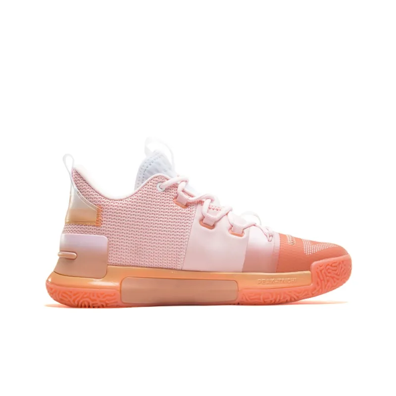 PEAK Flash Cushioned Wear-Resistant Breathable Low-Top Performance Basketball Shoes Men's Peach Skin Color-1