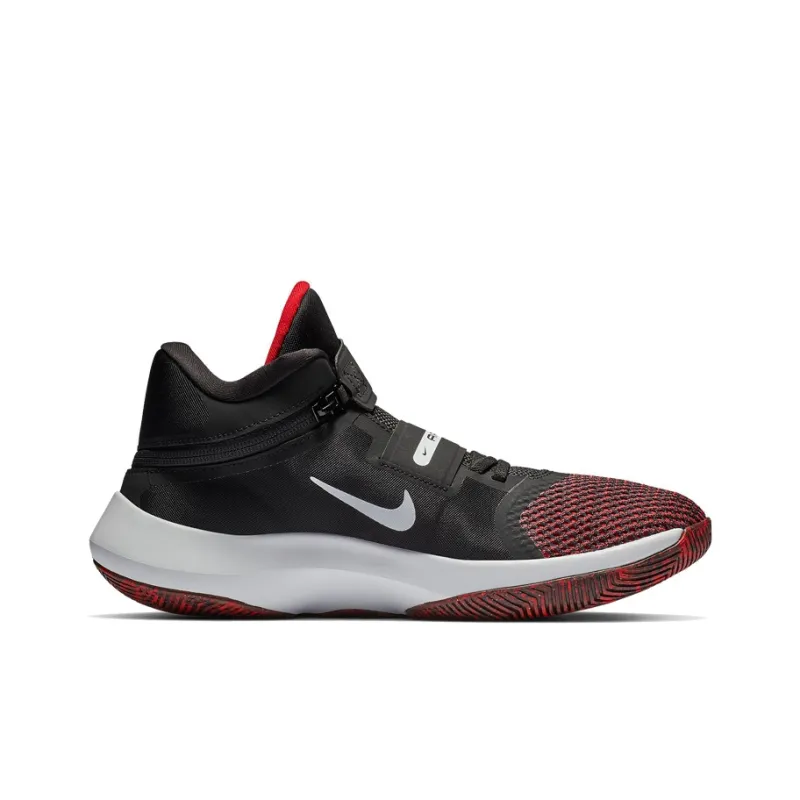 Nike Precision 2 Air FlyEase Cushioned Slip-Resistant Mid-Top Performance Basketball Shoes Unisex Black Red-1