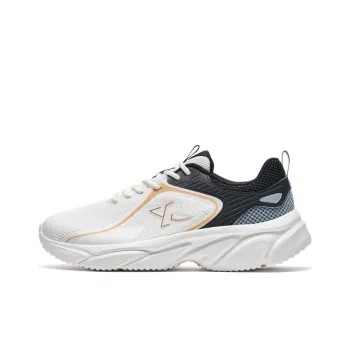 XTEP Feather Cushioning Slip Resistant Low Top Running Shoes Men's White Black