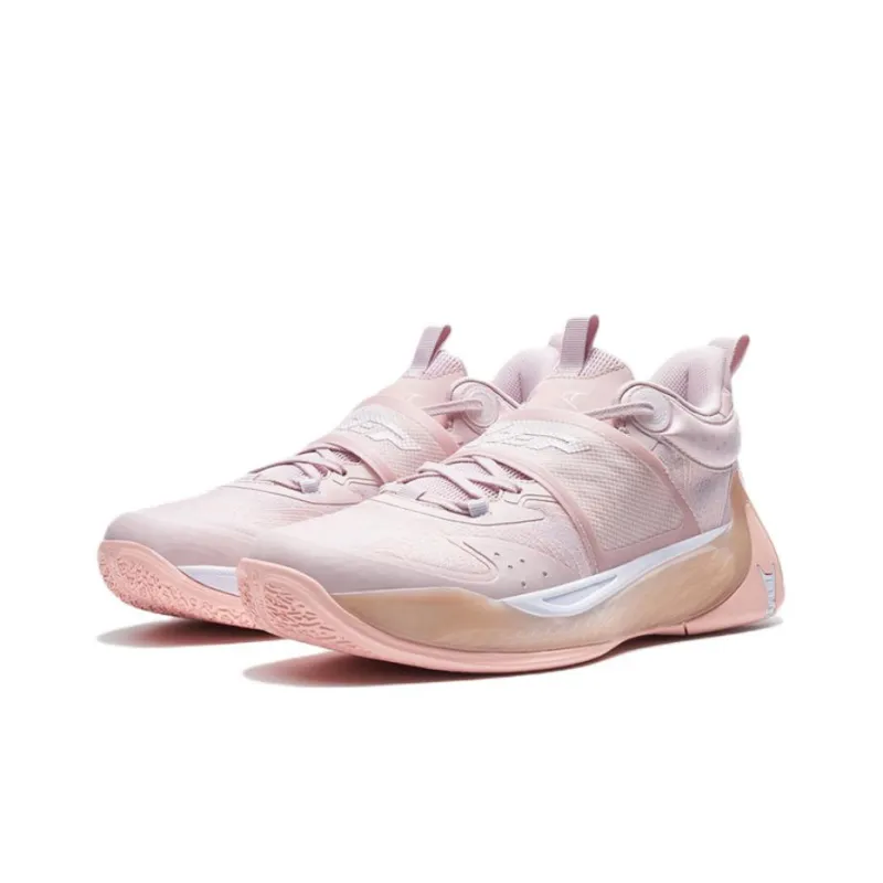 XTEP Demon 3.5 Cushioning Anti Slip And Wear Resistant Low Top Basketball Shoes Men's Pink-2