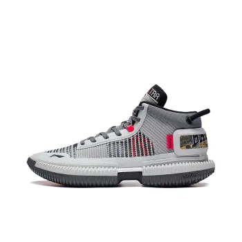 LiNing Badfive 3 Ultra Cushioning Anti Slip And Wear Resistant Mid Top Basketball Shoes Men's Gray