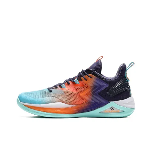 361° Basketball Shoes Men Mid Top Green Purple Orange