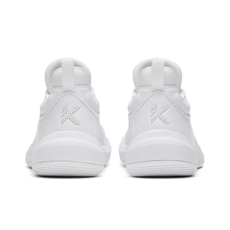 Anta KT Team Cushioning Anti Slip And Wear Resistant Low Top Basketball Shoes Men's Pure White-3