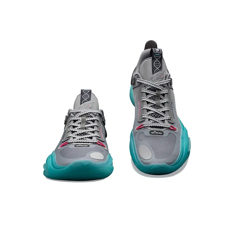 LiNing All City 11 TNS Team No Sleep Abrasion Resistant Breathable Coverage Low Top Basketball Shoes Men's Snow Gray-3