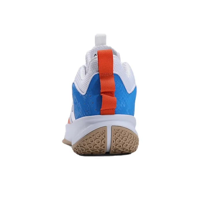 PEAK Cushioning Anti Slip And Wear Resistant Lightweight Rebound Low Top Performance Basketball Shoes Men's White Blue-3
