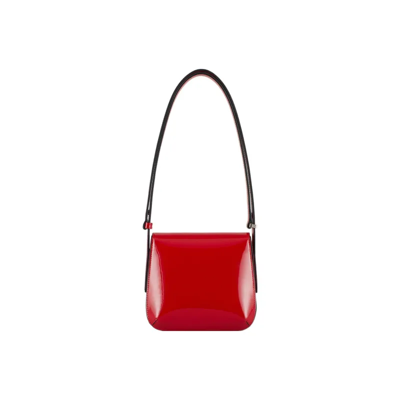 AMANI Pebbled Print Patent Leather Calfskin Handbag Shoulder Bag Women's-2