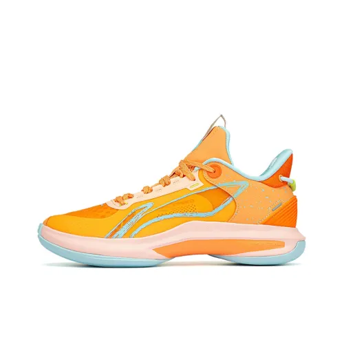 LINING Basketball Shoes Men Low-Top Papaya Orange