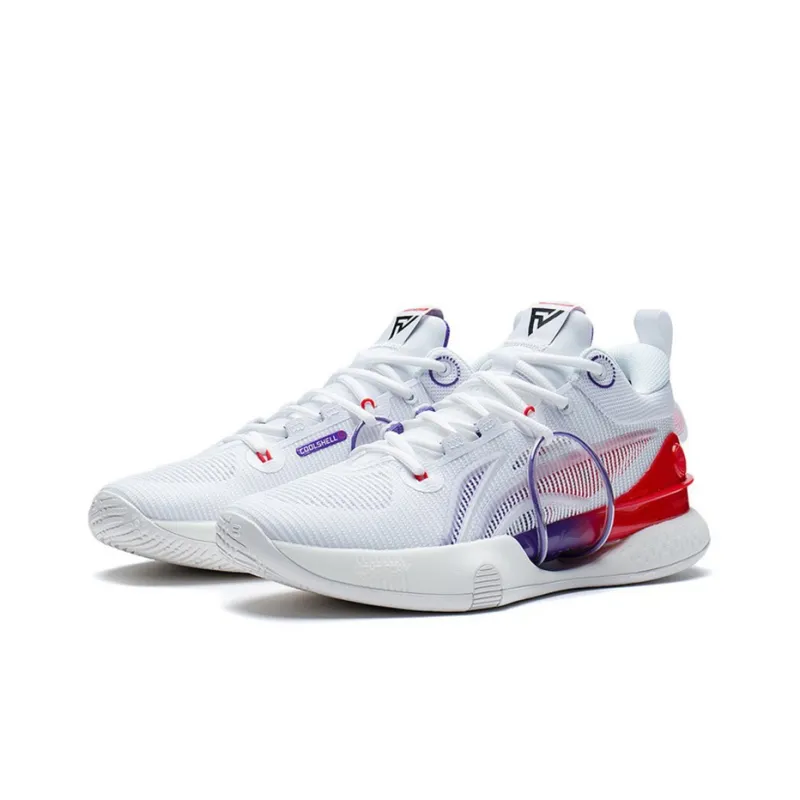 LINING Speed 8 Basketball Shoes Men Low Top Standard White-2