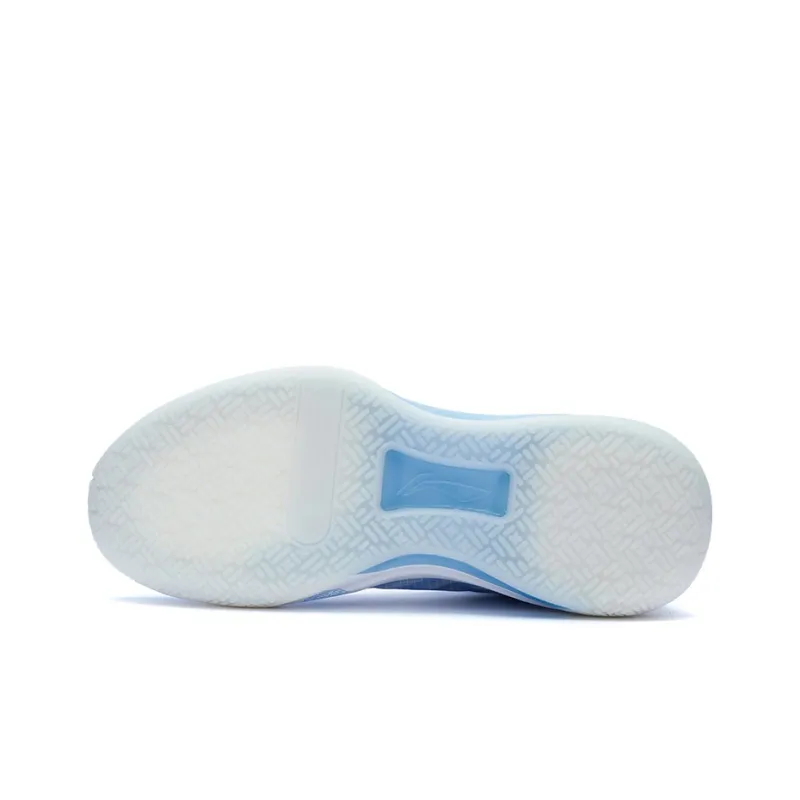 LiNing Liren 2 Cushioning Slip Resistant Coverage Support Rebound Mid Top Basketball Shoes Snow Blue-5