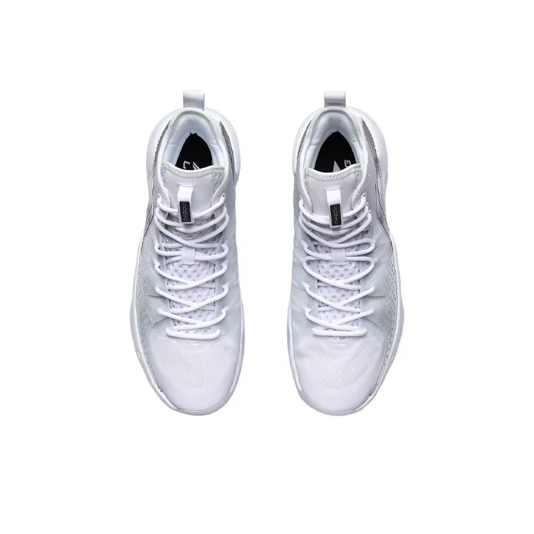 LINING Combat Hi Basketball Shoes Men Mid Top White/Black-3