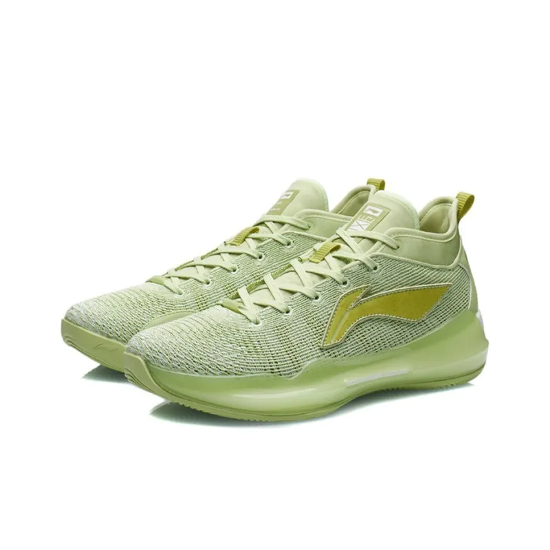 LINING YuShuai 13 Boom Basketball Shoes Men Mid Top Grass Green-2