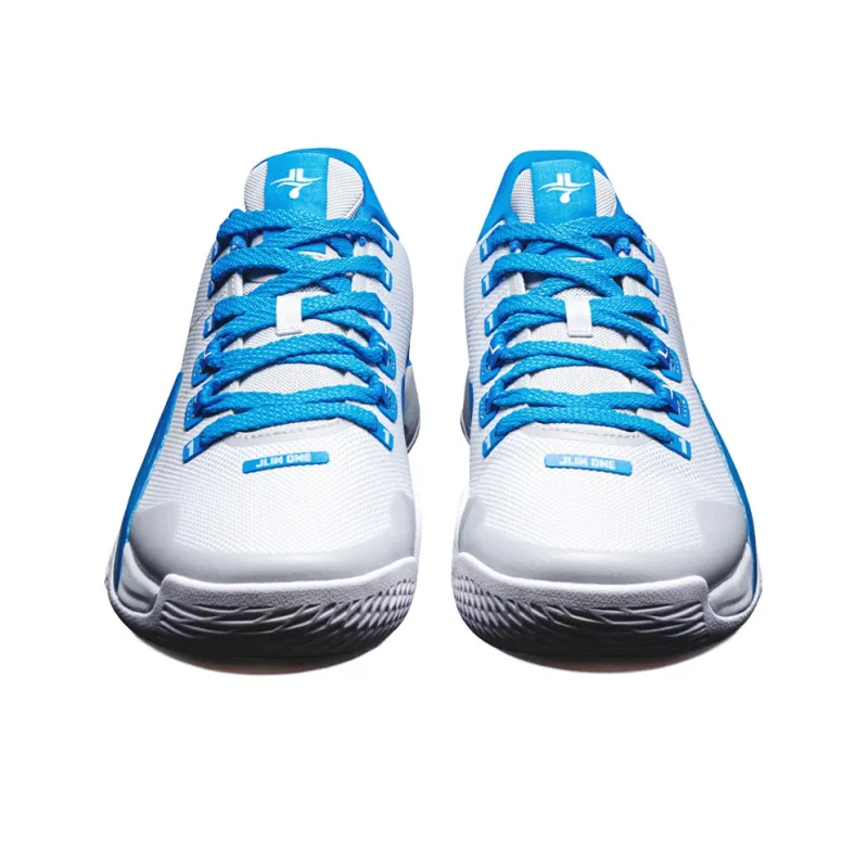 XTEP Jeremy Lin 1 Cushioned Slip Resistant Lightweight Low Top Basketball Shoes Men's Blue Gray-2