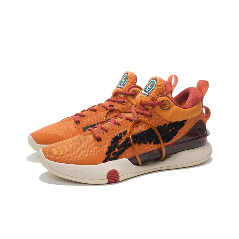 Disney x LiNing Speed 8 Premium Anti Slip Wear Resistant Low Top Basketball Shoes Men's Jam Orange-2