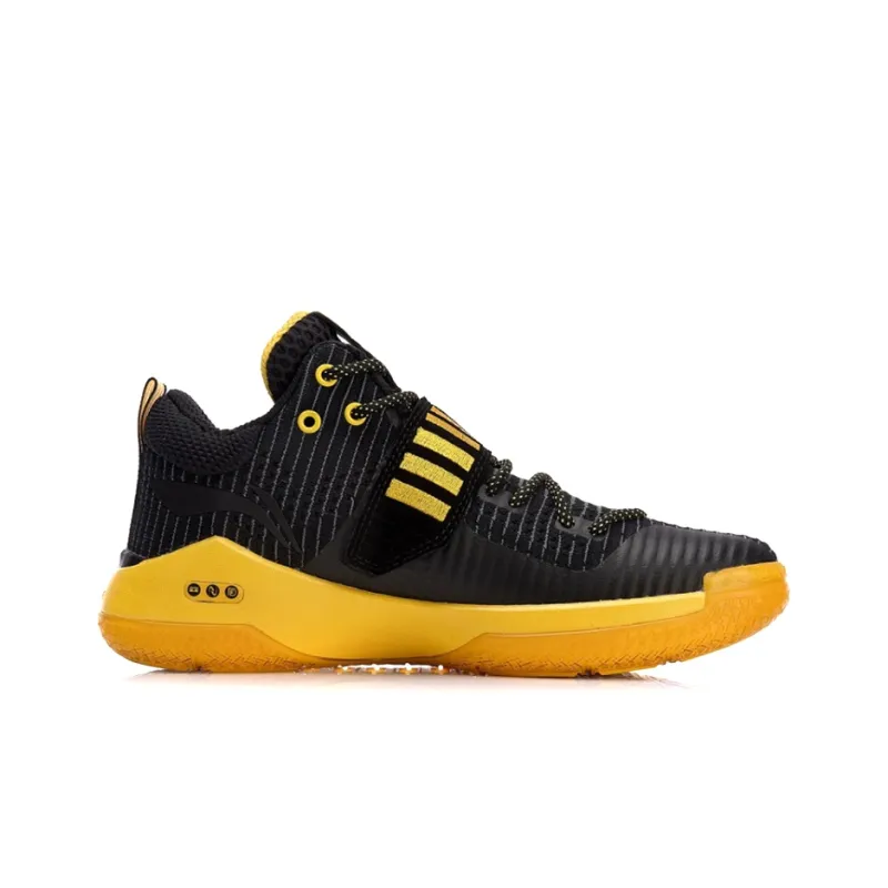 LINING WOW 6 Basketball Shoes Men Low Top Black/Yellow-1