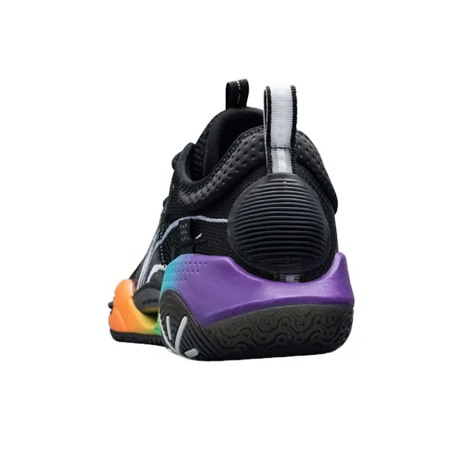 LiNing All City 9 V1.5 Anti-Slip And Wear-Resistant Cushioning Coverage Low-Top Basketball Shoes Black Multicolor-4