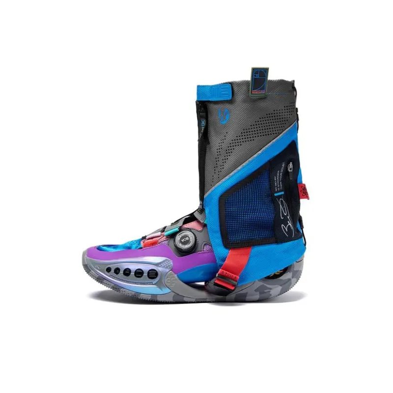 LiNing WOW 9 Anti-Slip And Wear-Resistant Lightweight Low-Top Basketball Shoes Gray Blue Purple Xi'an City Limited-1
