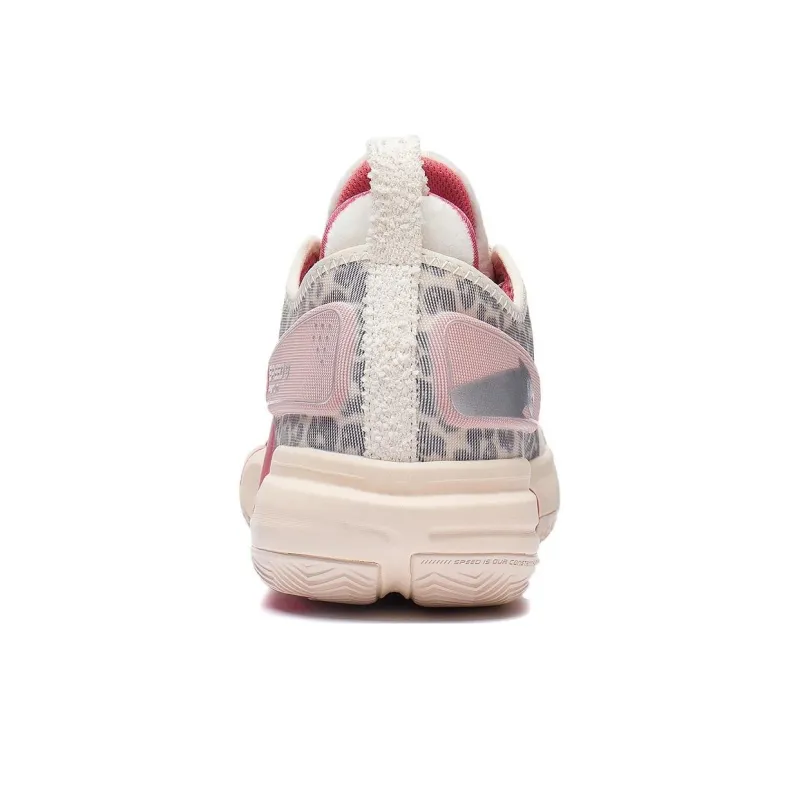 LINING Speed 9 Premium Basketball Shoes Men Low Top Light Gray Pink-4