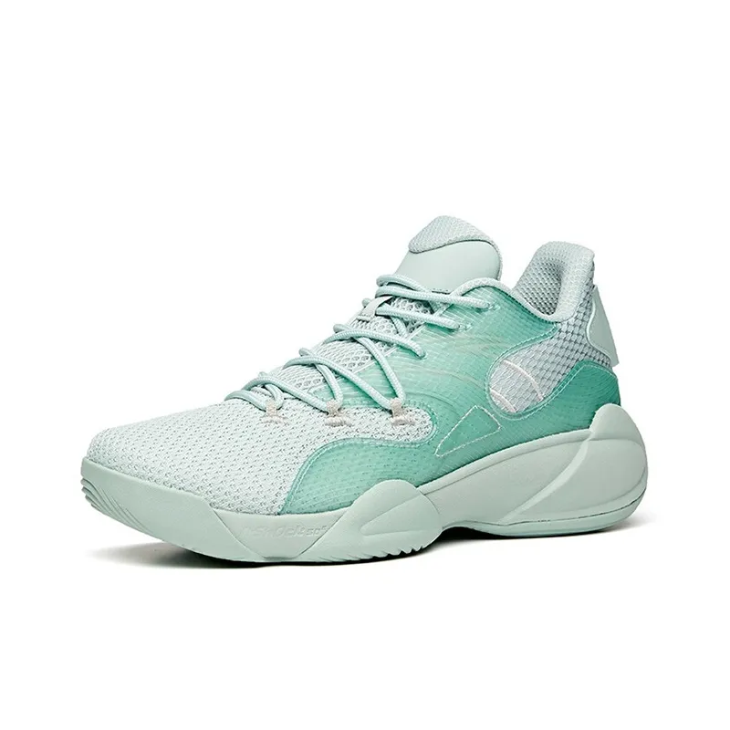 Anta Cushioning Anti Slip And Wear Resistant Low Top Basketball Shoes Men's Pea Green-1