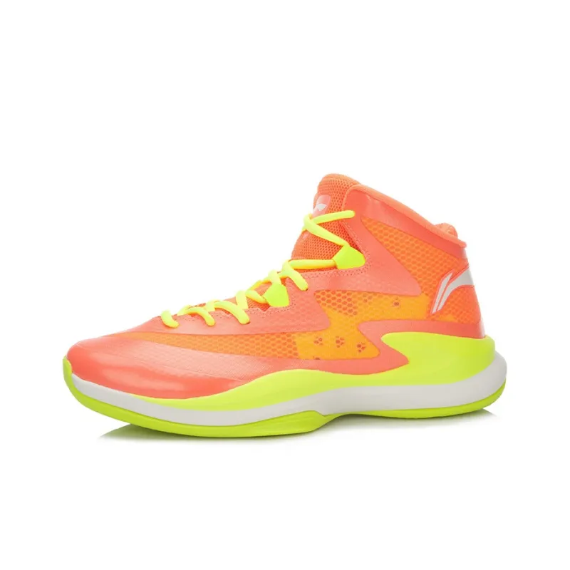 LiNing Super Light 13 Lightweight High Top Basketball Shoes Unisex Neon Orange-1