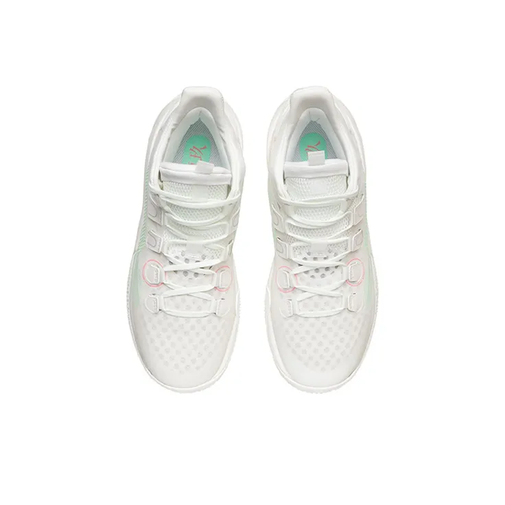 LiNing SONIC 9 Low Slip-Resistant Cushioning Wear-Resistant Low-Top Basketball Shoes Ivory-3