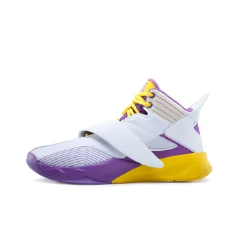 PEAK Basketball Shoes Men Mid Top Baymax/Purple