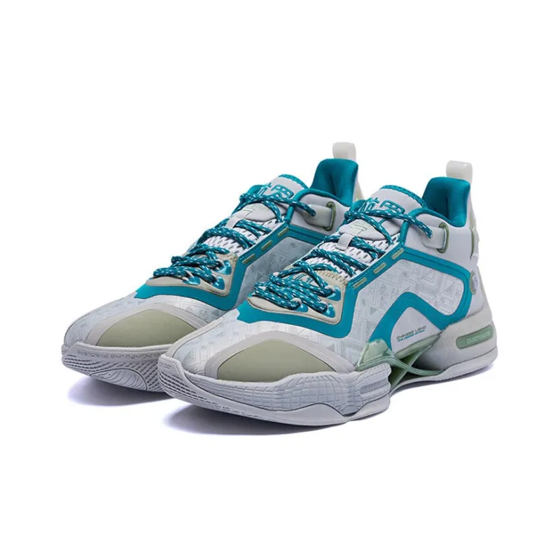 361° AG 2 Basketball Shoes Men Low Top Gray/Green-2