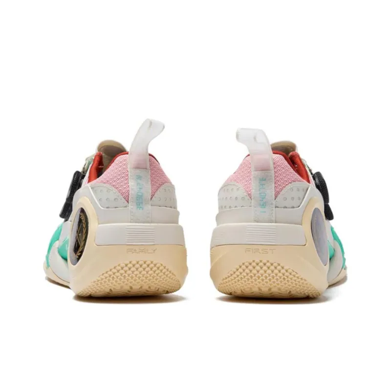 LINING WOW 9 Basketball Shoes Men Low Top White/Pink/Blue-4